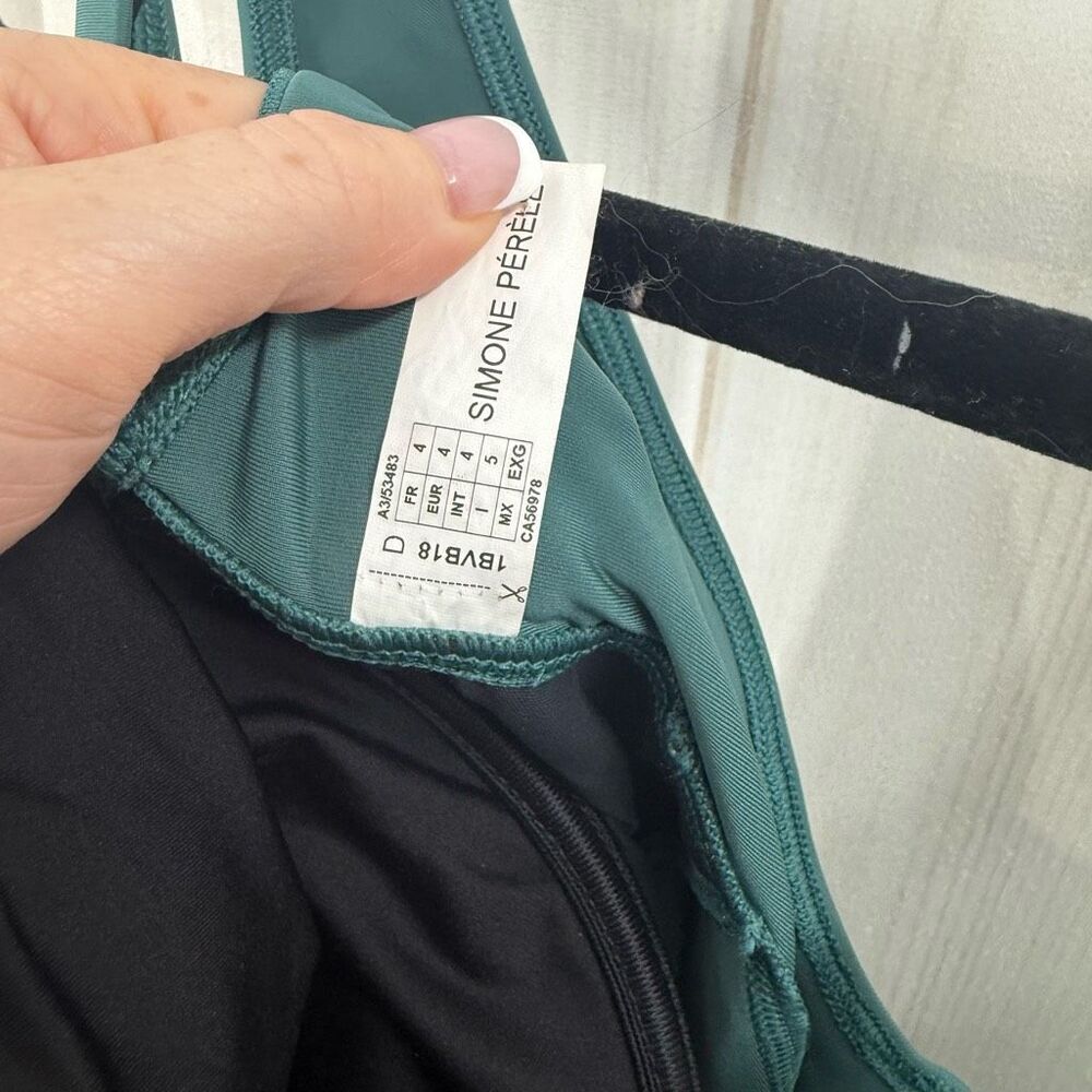 Simone Perele Women’s 4 Green One Piece Swim - Picture 2 of 5